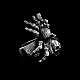 Silberring Spinne mit Skull