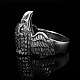 Bikerschmuck Adlerring aus 925er Sterlingsilber
