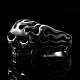 Biker Schmuck Skullring mit Flammen