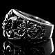 Fleur de Lis Ring mit Templerkreuz, Bikerschmuck