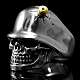 Totenkopfring, Bikerschmuck mit Helm