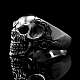 Bser Skullring aus Silbern, Biker Schmuck