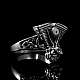 V2 Motorblock Ring. Bikerschmuck aus Sterling Silber