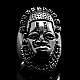 Ring afrikanische Maske aus Silber