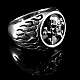 Rocker Schmuck Ring seitlich mit Flammen