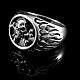 Rocker Schmuck Ring seitlich mit Flammen