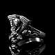 V2 Motorblock Ring. Bikerschmuck aus Sterling Silber