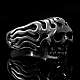 Biker Schmuck Skullring mit Flammen