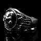 Totenkopf Ring mit Flammen, Bikerschmuck