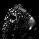Totenkopfring mit Wikinger Helm