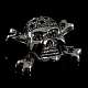Totenkopfanhnger mit Zirkonia Steinen