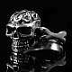 Totenkopfring, Bikerschmuck mit Knochen