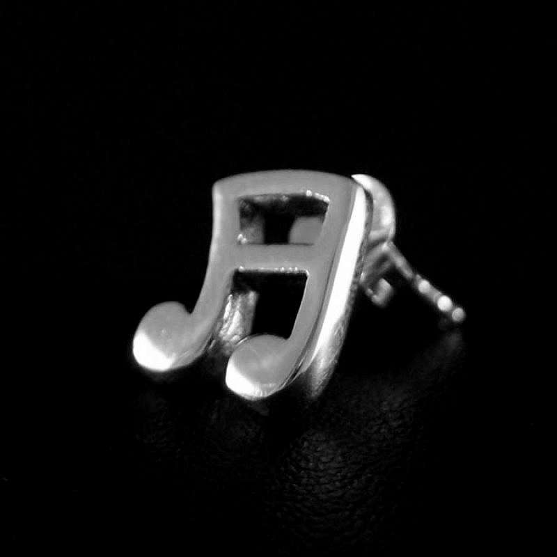 Ohrstecker Note aus Ag 925er Sterlingsilber