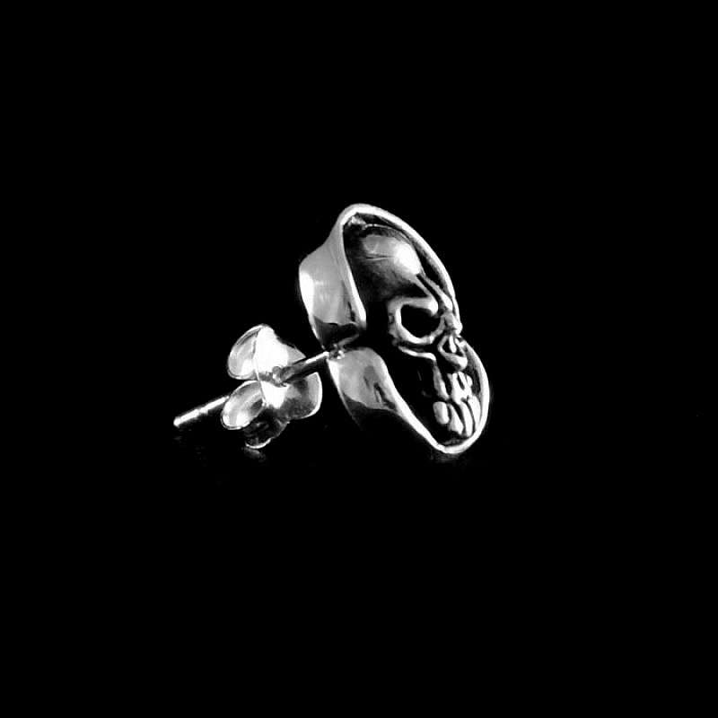 AG 925er Sterling Silber Totenkopf Ohrstecker