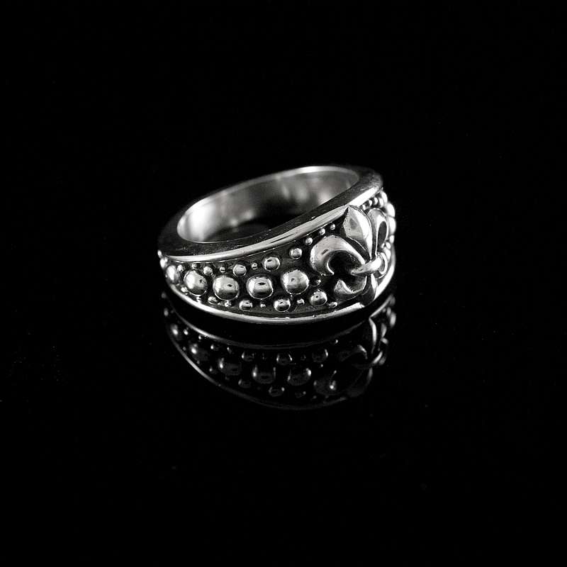 Silber Ring Fleur de Lis aus Ag 925 Sterlingsilber