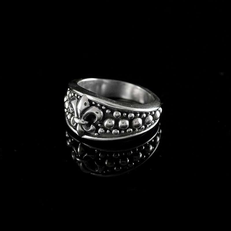 Silber Ring Fleur de Lis aus Ag 925 Sterlingsilber