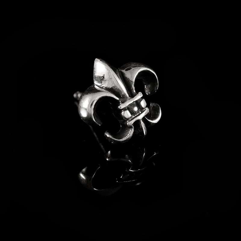 Sehr schner Lilien Ohrstecker Fleur de Lys aus Silber