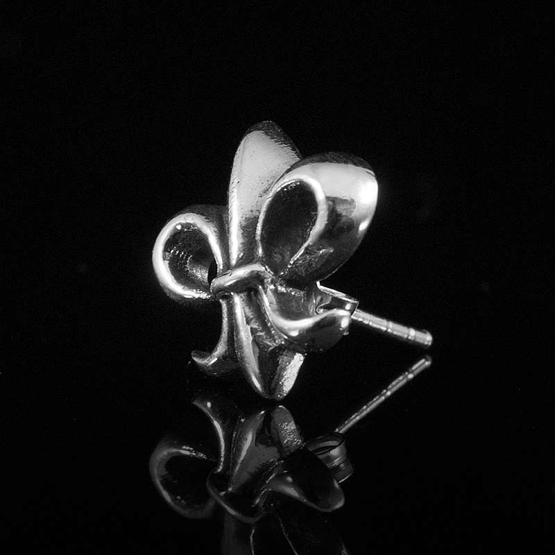 Ohrstecker Lilie, Fleur de Lys aus Silber