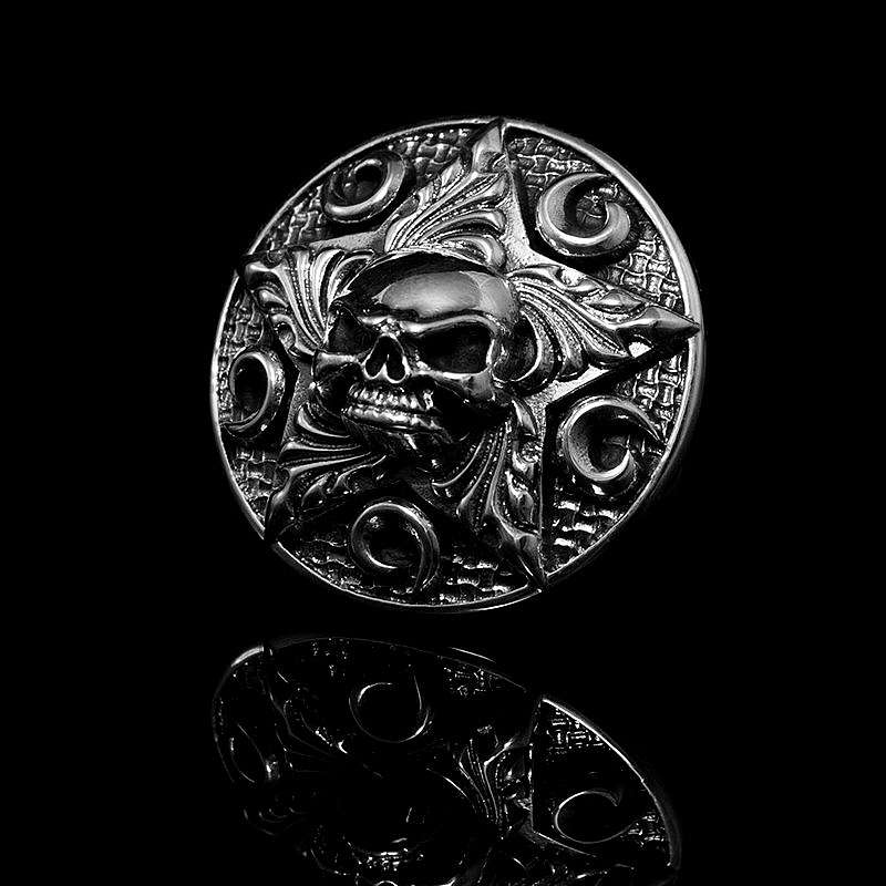 Niete fr Leder mit Skull und Stern