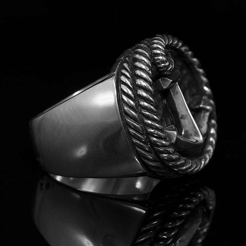 Ankerring Steuermann small aus 935er Sterlingsilber