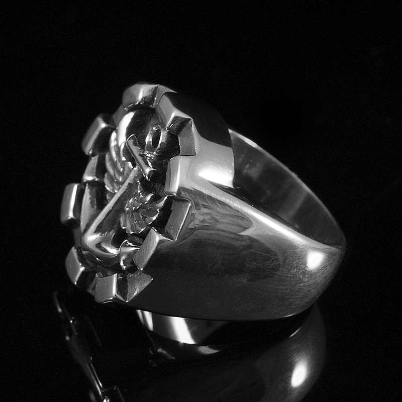 Ring mit Anker aus 935er Silber - Himmelslotse small