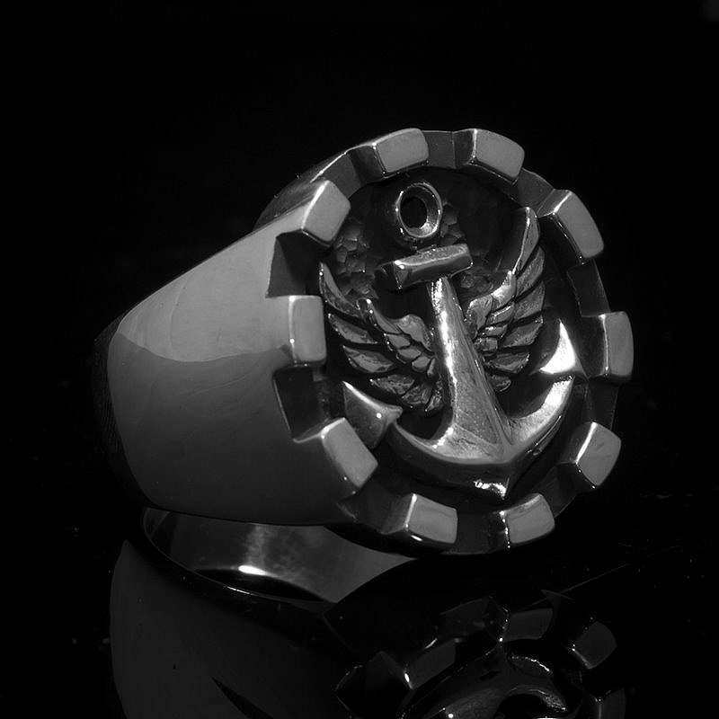 Anker Ring Himmelslotse big aus 935er Silber