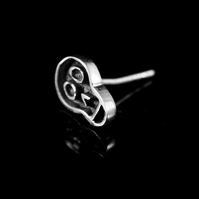 Ohrstecker Funny Skull aus Silber