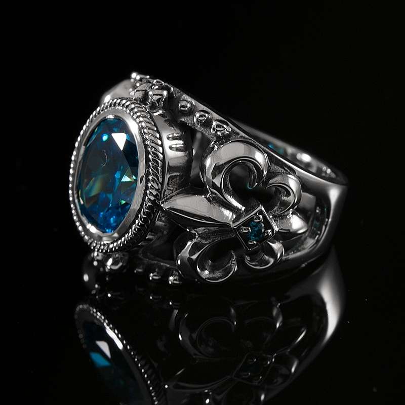 Lilien Ring aus 925er Silber mit schnem Zirkonia Stein