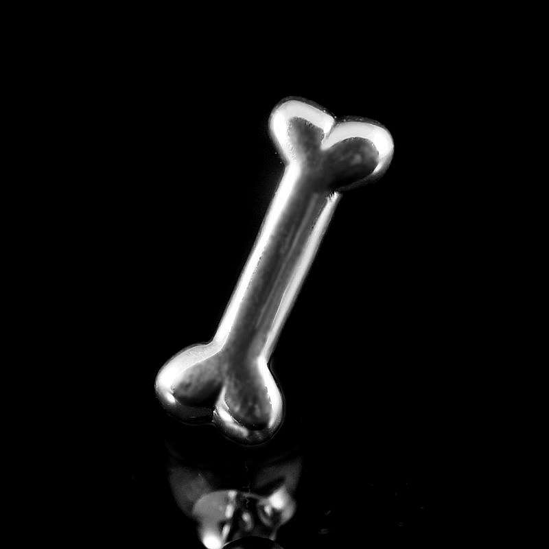 Knochen Ohrstecker aus Ag 925 Sterlingsilber