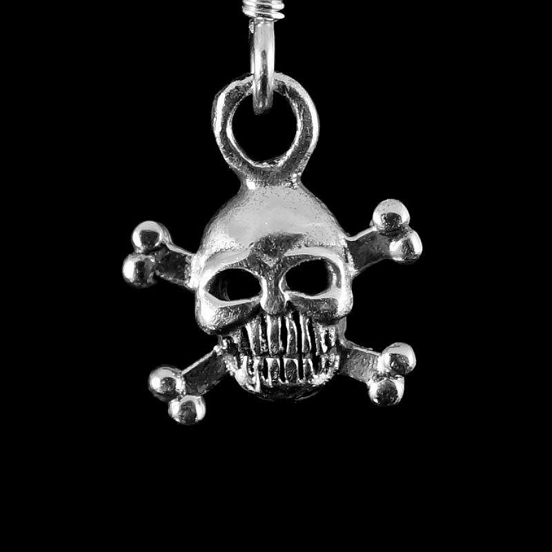 Piraten Skull Ohrhnger mit Knochen