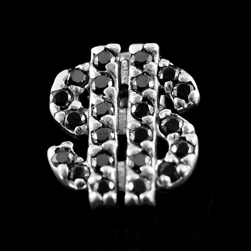 Ohrstecker Dollar Zeichen mit Schmuck Steinen