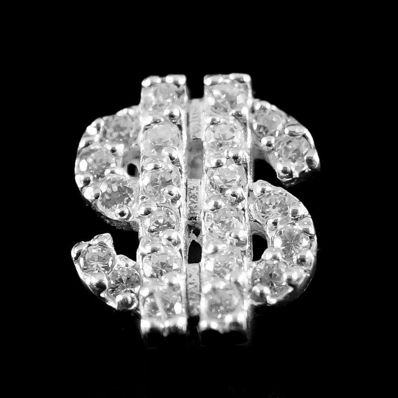 Ohrstecker Dollar Zeichen mit Schmuck Steinen