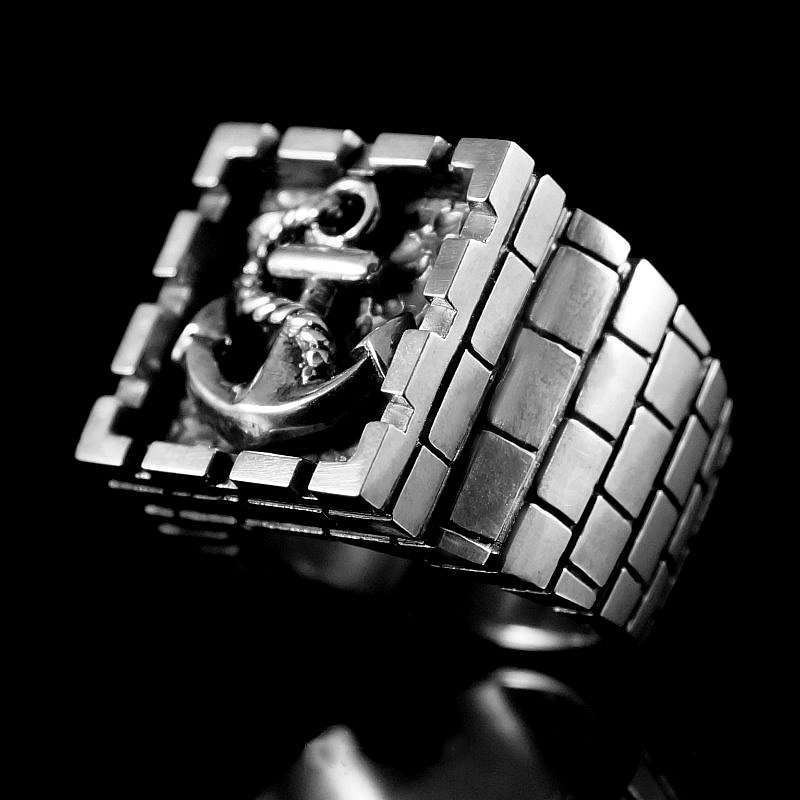 Ankerring (Smutje big) aus 935er Silber mit oder ohne Tau