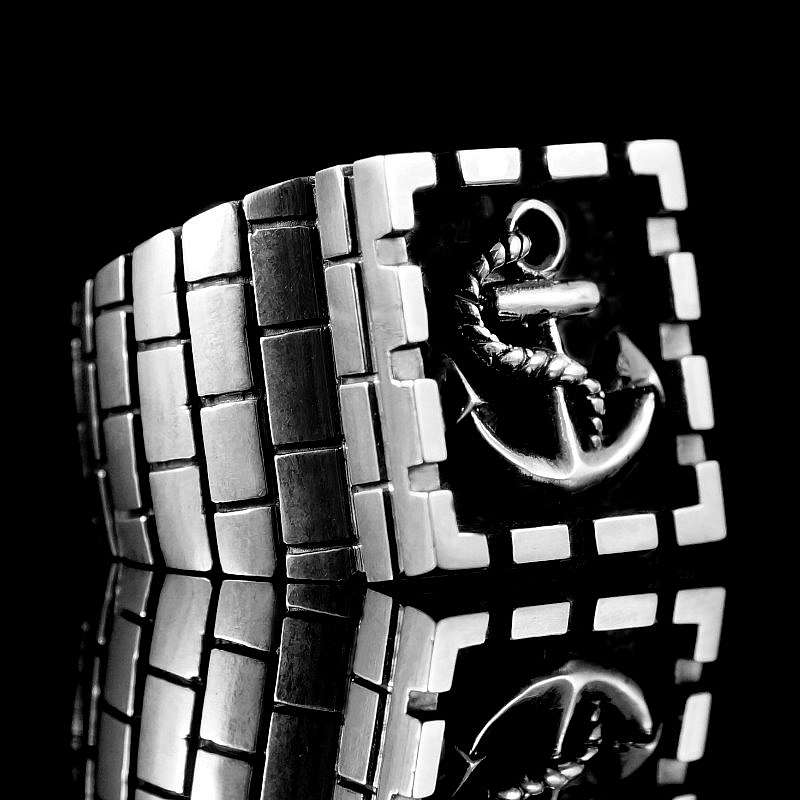 Ankerring (Smutje big) aus 935er Silber mit oder ohne Tau