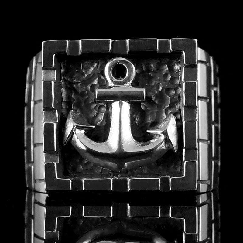 Ankerring (Smutje big) aus 935er Silber mit oder ohne Tau