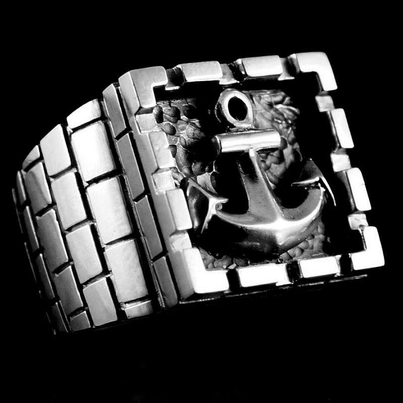 Ankerring (Smutje big) aus 935er Silber mit oder ohne Tau