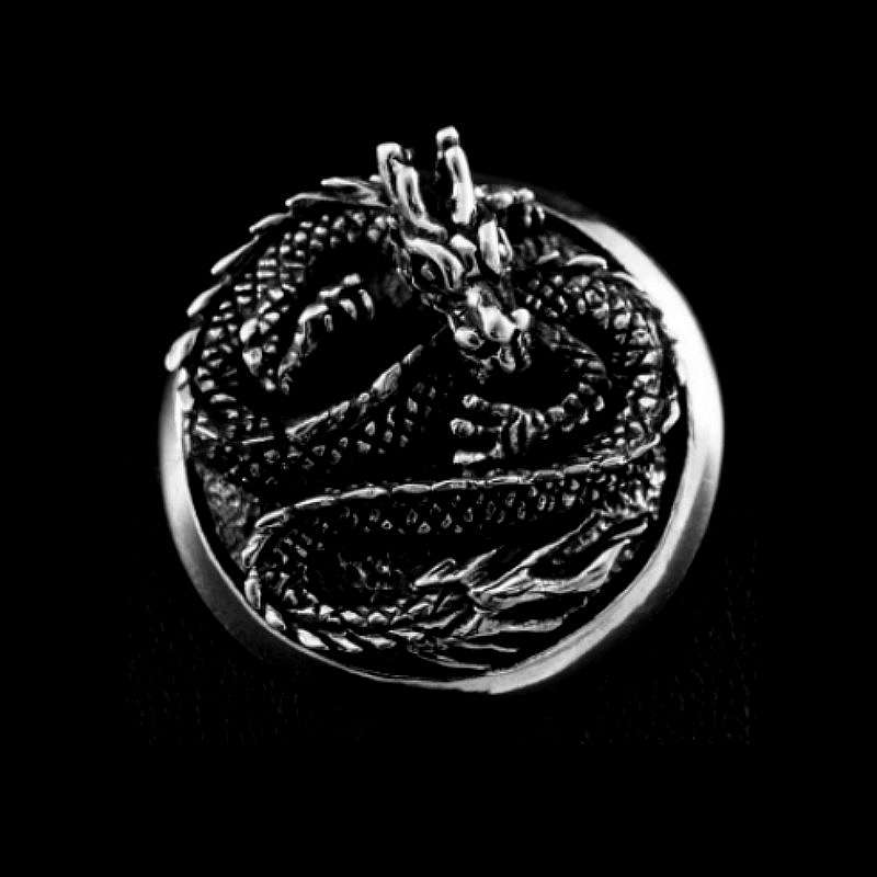 Drachen Niete aus Silber