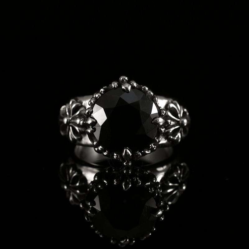 Templerkreuz Ring mit schwarzem oder weiem Zirkonia Stein