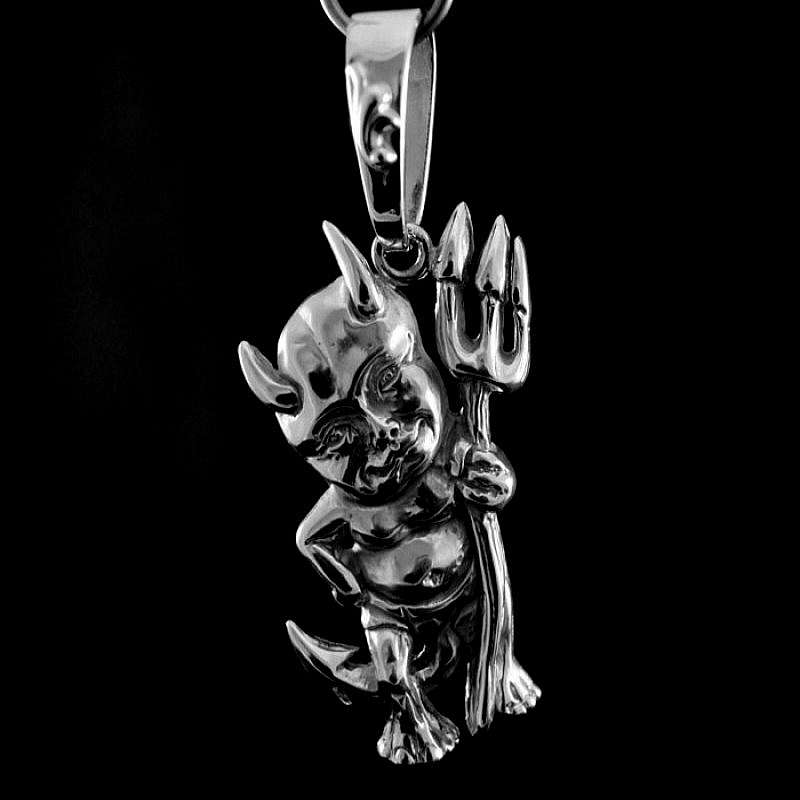 Teufel Rockabilly Schmuck Anhnger aus Ag 935er Silber