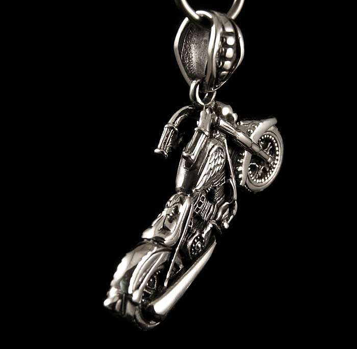 Motorrad Schmuck Anhnger mit Totenkopf