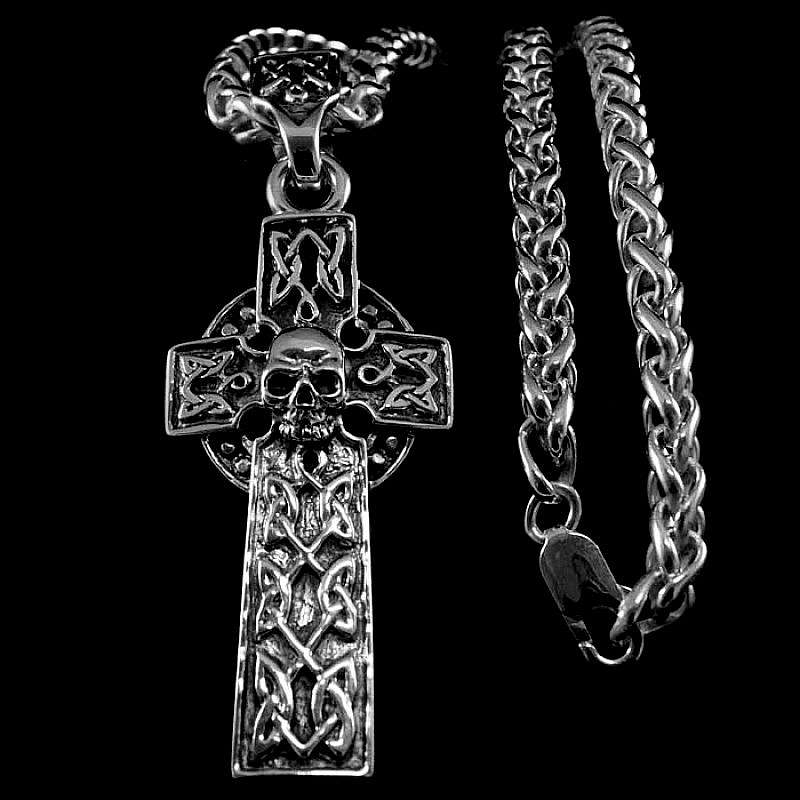 Keltisches Kreuz Totenkopfanhnger