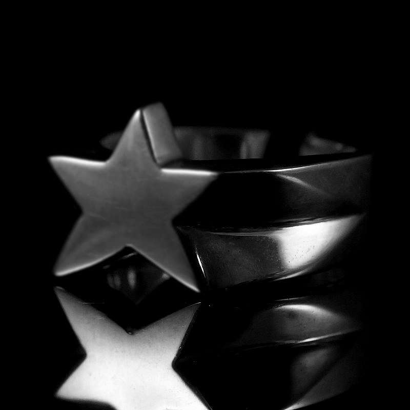 Stern Ring mit Gravur oder schlicht aus Sterling Silber