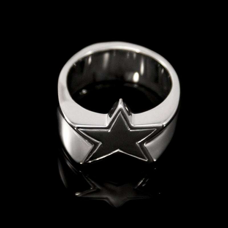 Stern Ring mit Gravur oder schlicht aus Sterling Silber