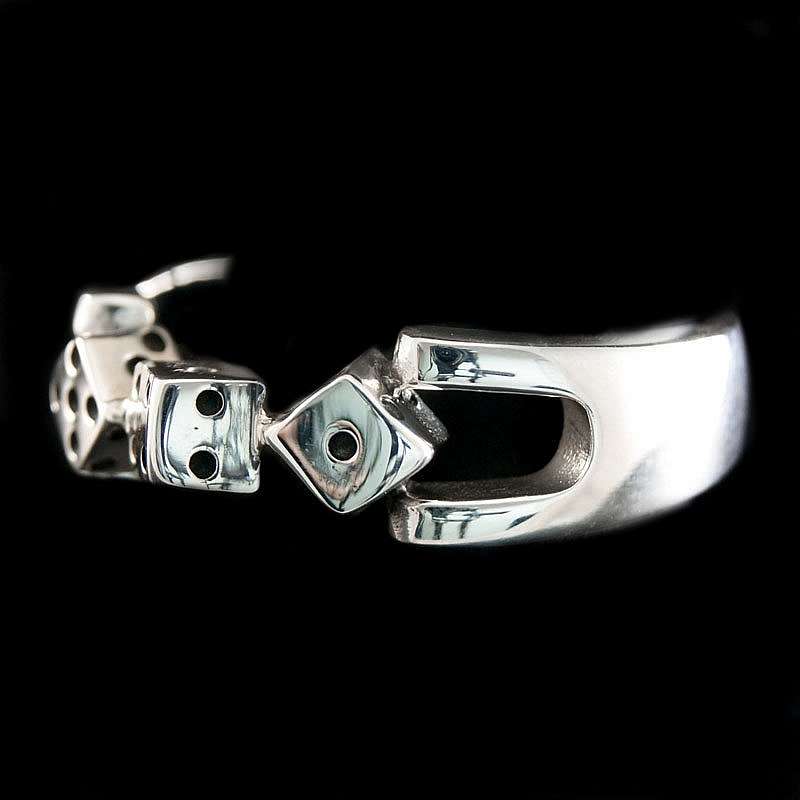 Ring mit Wrfel aus Silber, Lucky Dice