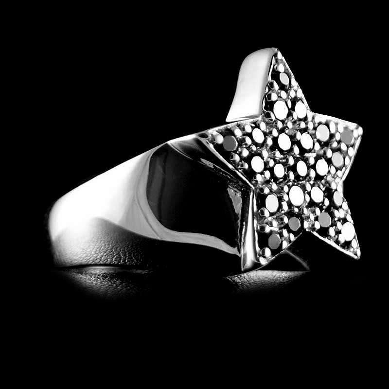 Rockabilly Schmuck Ring mit Zirkonia