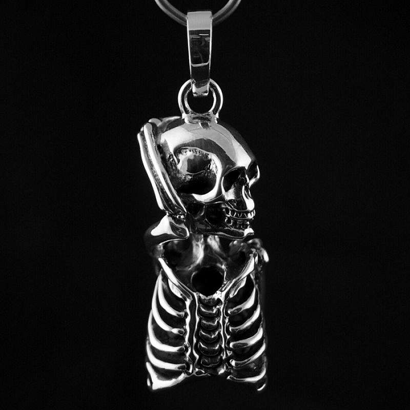 Skelett Anhnger Totenkopf Gerippe Silber 40 Gramm!!!