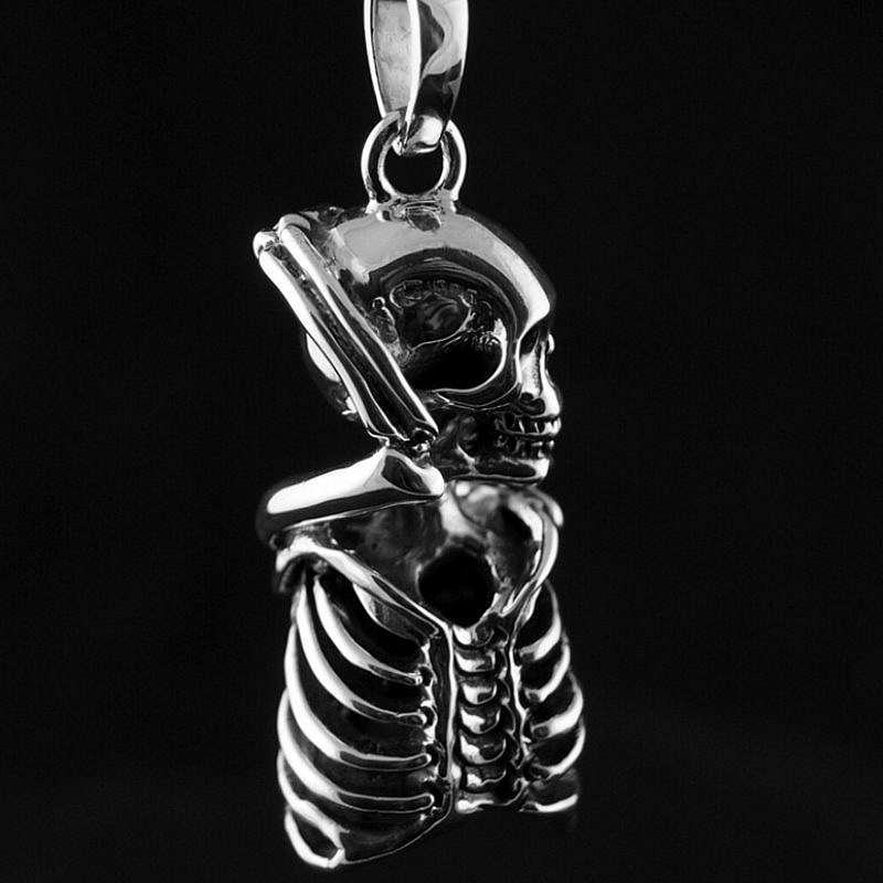 Skelett Anhnger Totenkopf Gerippe Silber 40 Gramm!!!