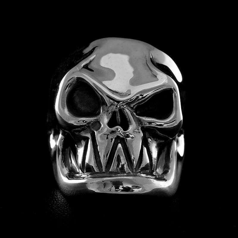 Tiki Skull Ring aus Silber