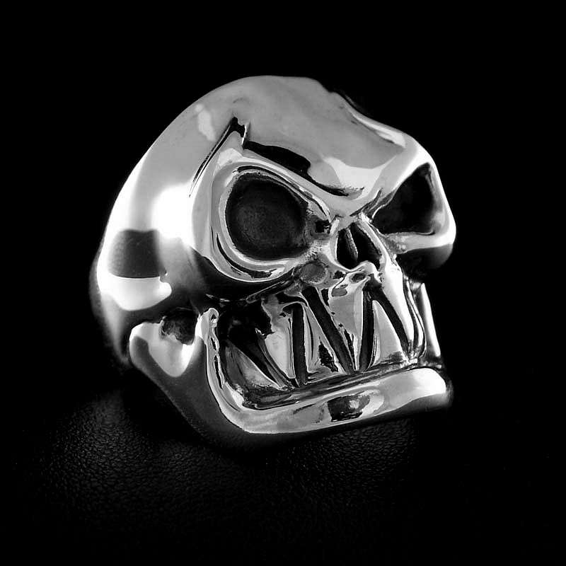 Tiki Skull Ring aus Silber