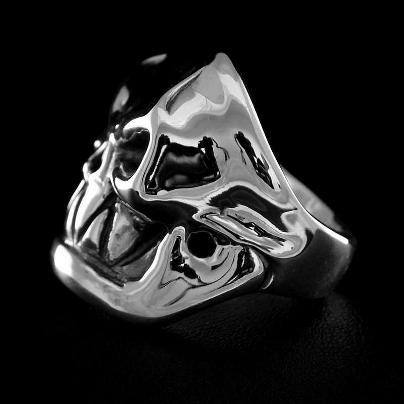 Tiki Skull Ring aus Silber